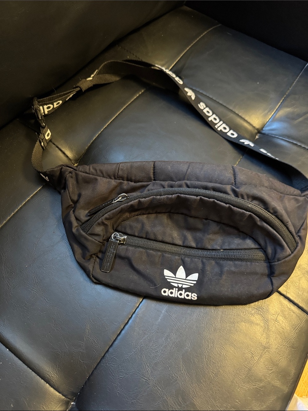 adidas Black Trefoil Belt Bag